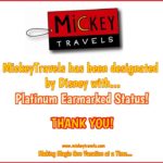 MickeyTravels, LLC Earns Platinum Earmarked Status Post Image