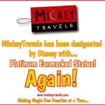 MickeyTravels, LLC earns Platinum Earmarked Status from Disney…AGAIN! Post Image