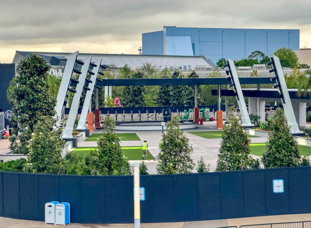 PHOTOS: Construction Walls Removed Around CommuniCore Hall in EPCOT Post Image
