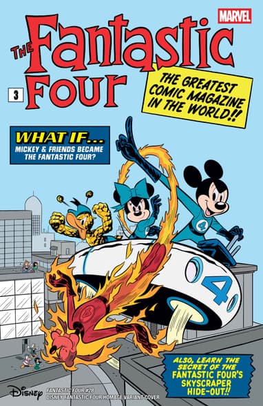 Mickey &amp; Friends Will Recreate the Fantastic Fours Most Memorable Adventures in New Disney Variant Covers Post Image