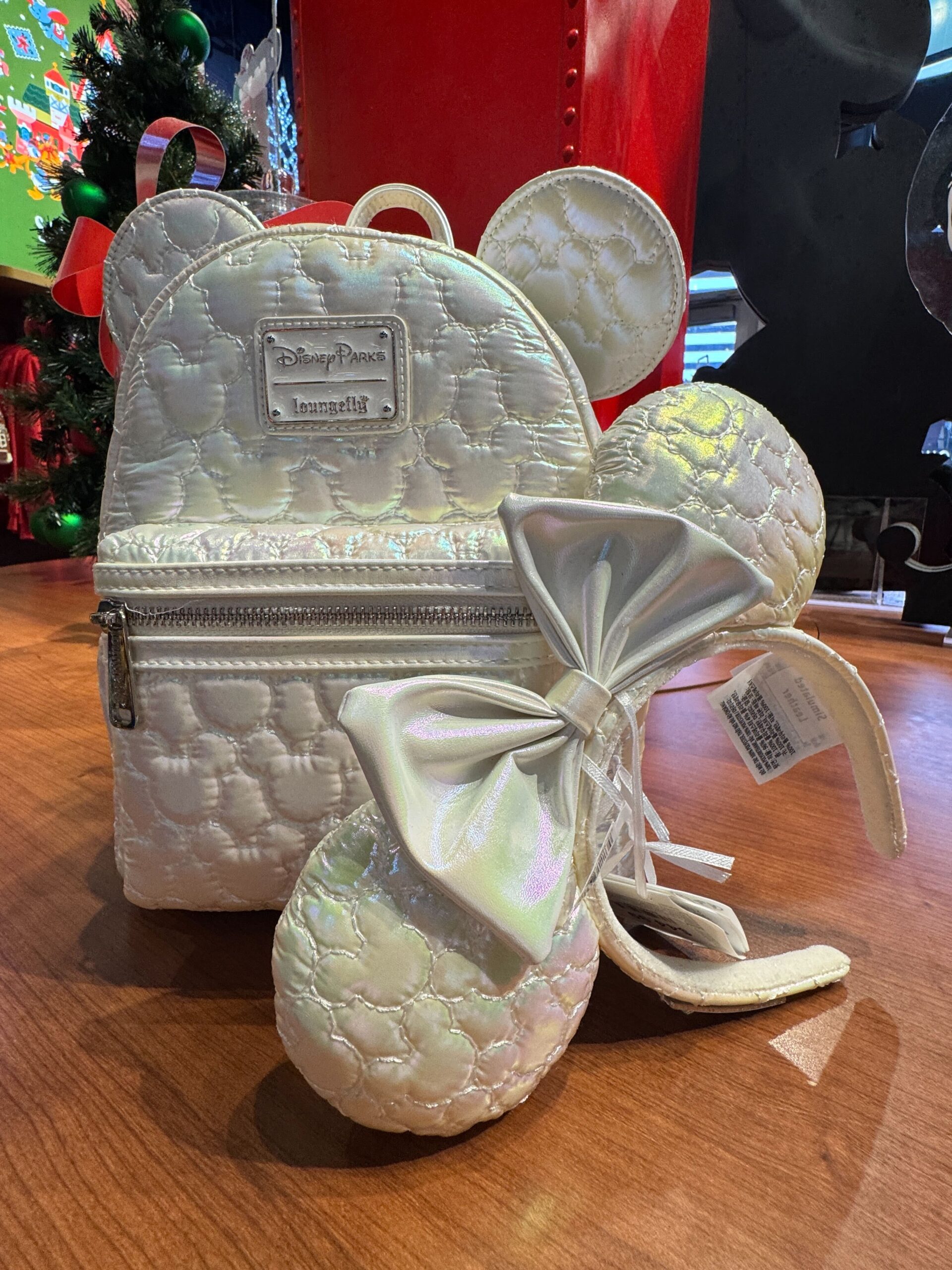 Mickey Mouse Icon Quilted Iridescent Loungefly Ears and Backpack Arrive in Times Square Post Image