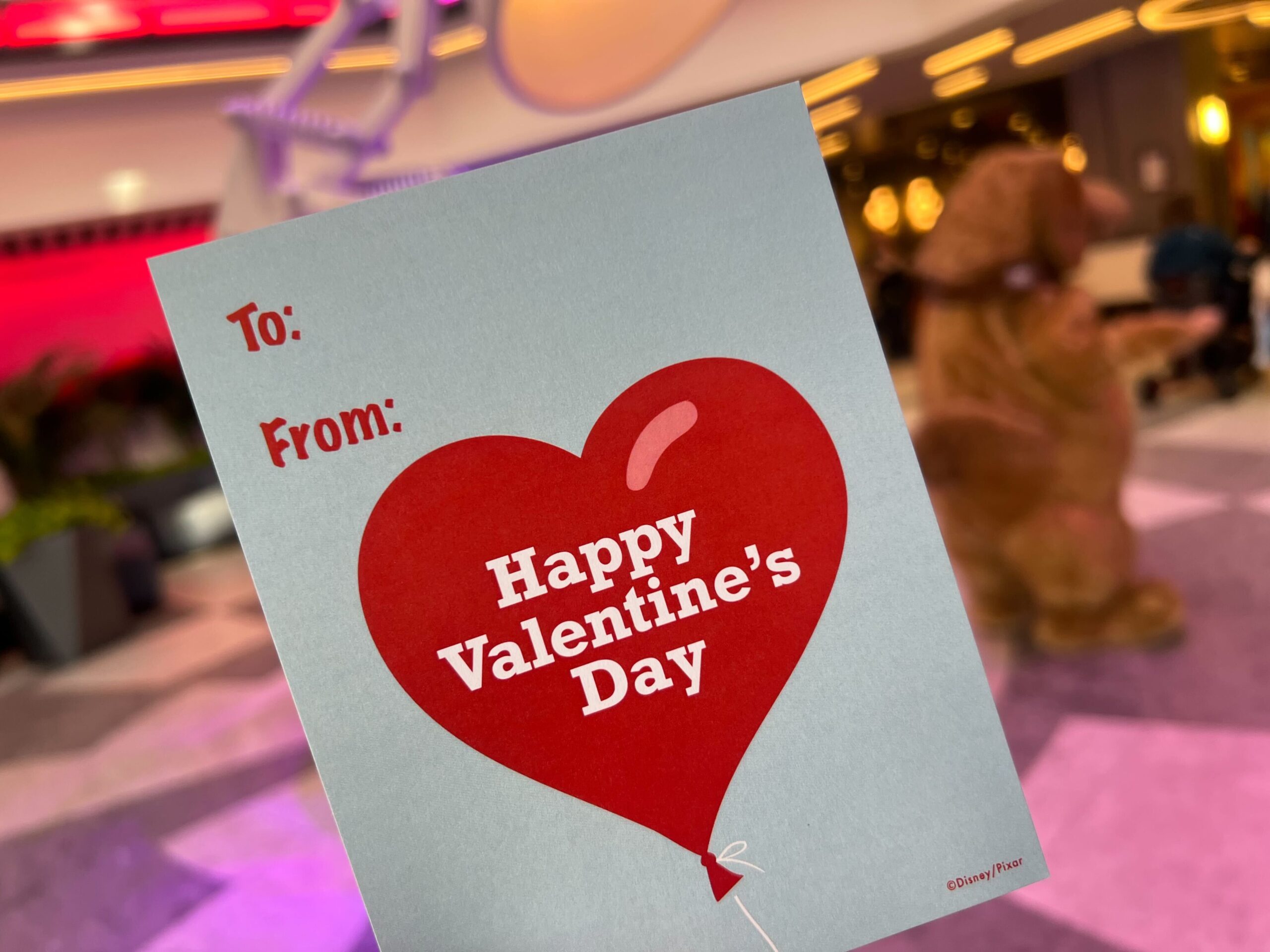 How Sweet is Carl and Ellie Valentine’s Photo Op at Pixar Place Hotel?! Post Image