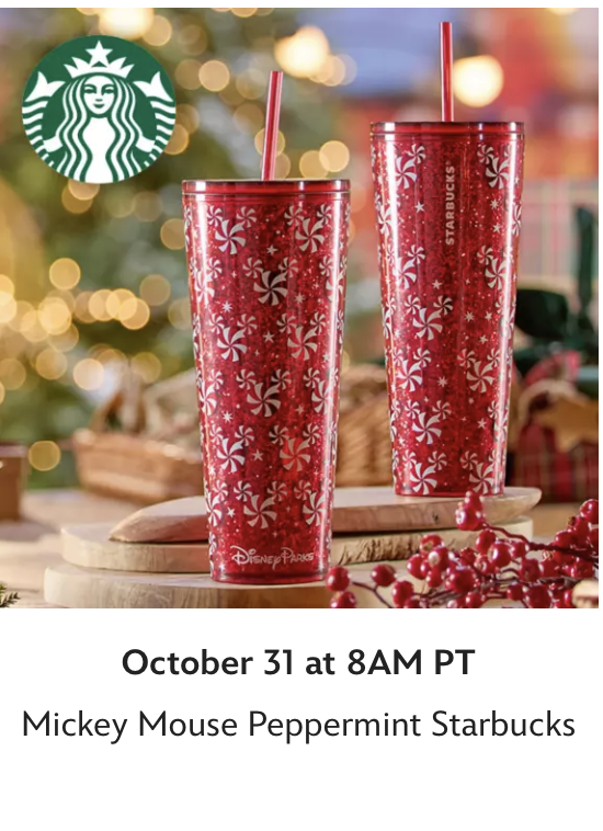 New Holiday Starbucks Tumblers are Coming Soon to Disney Store! Post Image